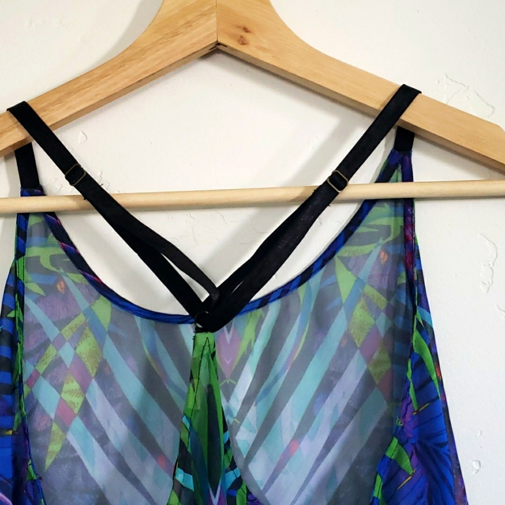 Decree Sheer Racerback Top - Picture 3 of 4